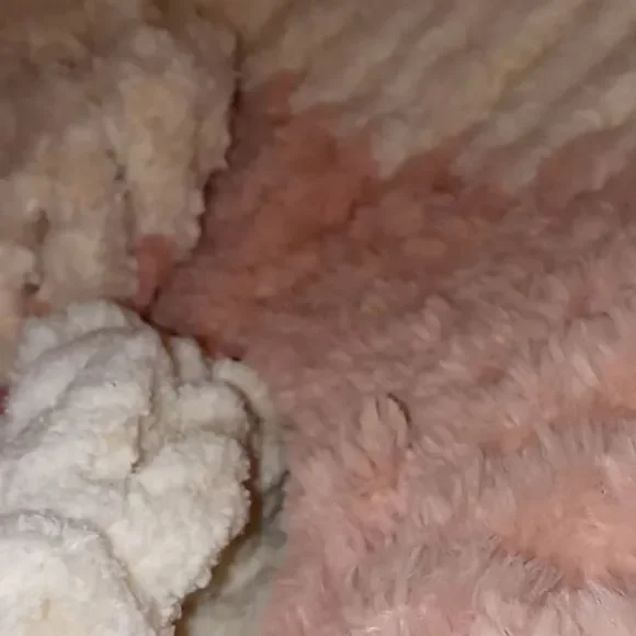 Handmade vintage Fox yarn huge blanket throw